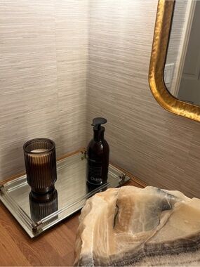 Vintage mirrored vanity tray
